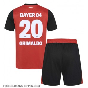 Bayer Leverkusen Alejandro Grimaldo #20 Hjemmebanetrøje Børn 2024-25 Kortærmet (+ Korte bukser)